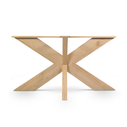 Matrix tafelonderstel - eiken - 6x16 cm - 90x140 cm - hoogte: 72 cm - 3-delig spinnenpoot onderstel - gelijmd rustiek eikenhout - KD 8-12%