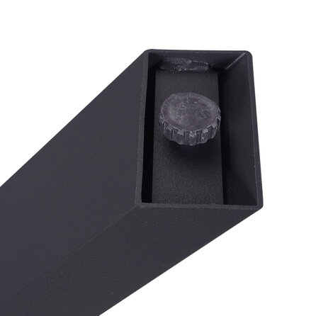 X tafelpoten zwart - metaal - 4x10 cm - breedte: 60 cm - hoogte: 72 cm - stalen X poot set met zwarte coating - RAL 9005