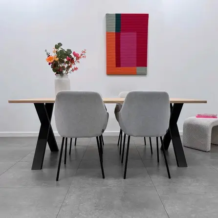 X tafelpoten zwart - metaal - 4x10 cm - breedte: 78 cm - hoogte: 72 cm - stalen X poot set met zwarte coating - RAL 9005