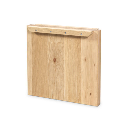 Paneelpoten - eiken - 4 cm dik - breedte: 40, 50, of 60 cm - hoogte: 40 cm - Salontafelpoten set - gelijmd rustiek eikenhout - KD 8-12%