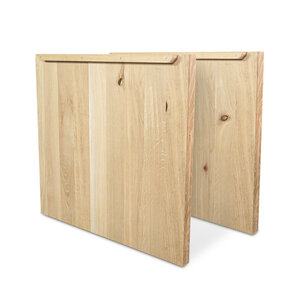 Paneelpoten eiken - SET (2 stuks) - rustiek - 4 cm dik