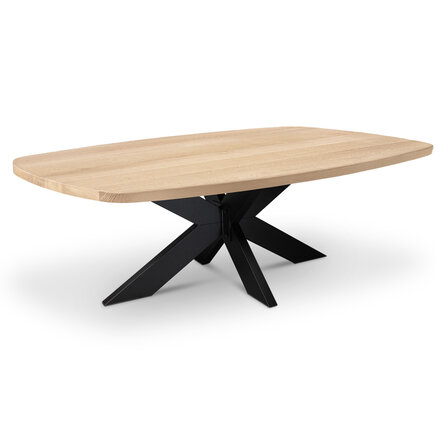 Deens ovaal eiken eettafel - 4 cm dik - prime eikenhout (A/B) - eiken tafel met brede lamel