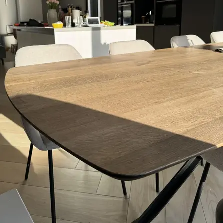 Deens ovaal eiken eettafel - 4 cm dik - prime eikenhout (A/B) - eiken tafel met brede lamel