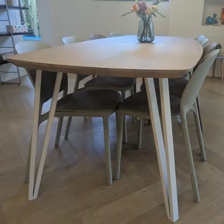 Deens ovaal eiken eettafel - 4 cm dik - prime eikenhout (A/B) - eiken tafel met brede lamel
