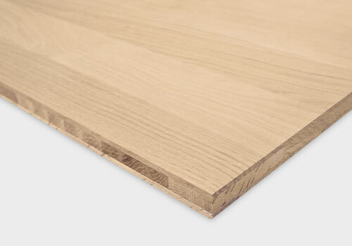 3-laags eiken blad 3-laags eiken bladen op maat bij EIKENvakman.be - 3-lagen bladen, kruislings verlijmd, sterk en stabiel - ideaal voor deurtjes, lades & fronten - snel in huis!