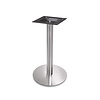 Horeca onderstel - inox look - koker: 8 cm - voetplaat: 43 cm - hoogte: 72 cm - meerdelig metalen onderstel met RVS kleur coating