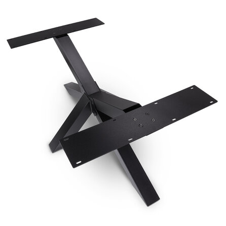 Matrix onderstel zwart - metaal - koker: 10x10 cm - 90x170 cm - hoogte: 72,5 cm - 3-delig stalen3D kruispoot onderstel met zwarte coating