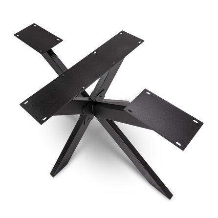 Matrix onderstel zwart - metaal - koker: 4x10 cm - 90x140 cm - hoogte: 72 cm - 3-delig stalen spinnenpoot onderstel met zwarte coating