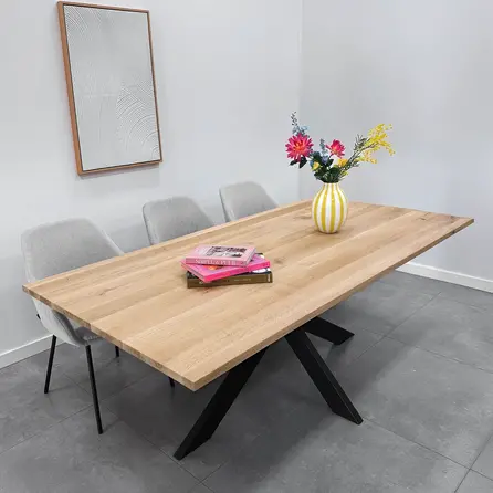 Matrix onderstel zwart - metaal - koker: 4x10 cm - 90x140 cm - hoogte: 72 cm - 3-delig stalen spinnenpoot onderstel met zwarte coating