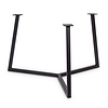 Driepoot salontafel onderstel - zwart -metaal - 2x2 cm - stalen 3-poot salon tafelonderstel met zwarte coating - RAL 9005