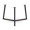 Driepoot salontafel onderstel - zwart -metaal - 2x2 cm - stalen 3-poot salon tafelonderstel met zwarte coating - RAL 9005