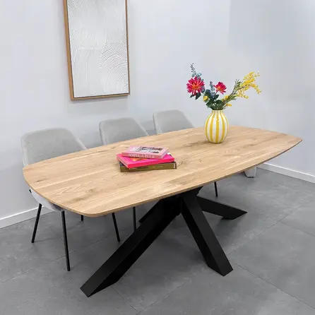 Matrix onderstel zwart - metaal - koker: 10x10 cm - 90x170 cm - hoogte: 72,5 cm - 3-delig stalen3D kruispoot onderstel met zwarte coating