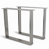U tafelpoten - inox - 2x10 cm - breedte: 78 cm - hoogte: 72 cm - U poot set - geborsteld 304 RVS U tafelpoten - inox - 2x10 cm - breedte: 78 cm - hoogte: 72 cm - U poot set - geborsteld 304 RVS