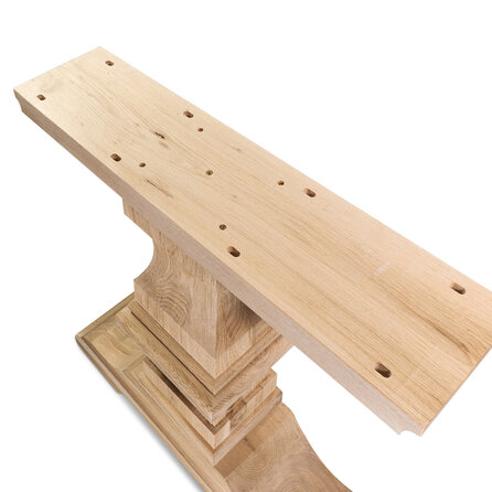 Klos- / Kloosterpoten salontafel - eiken - breedte: 41 cm - hoogte: 41 cm - eiken salontafel poot set - gelijmd rustiek eikenhout - KD 8-12%