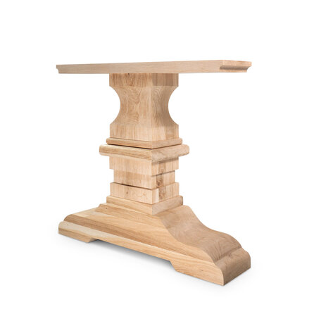 Klos- / Kloosterpoten salontafel - eiken - breedte: 41 cm - hoogte: 41 cm - eiken salontafel poot set - gelijmd rustiek eikenhout - KD 8-12%