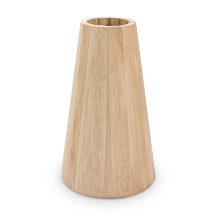 Pilaar tafelonderstel - eiken - diameter: 25-45 cm - hoogte: 71 cm - pilaarpoot onderstel - gelijmd prime eikenhout - KD 8-12%
