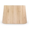 Brede pilaar tafelonderstel - eiken - afmeting: 105x25-45 cm - hoogte: 71 cm - brede pilaarpoot onderstel - gelijmd rustiek eikenhout - KD 8-12%