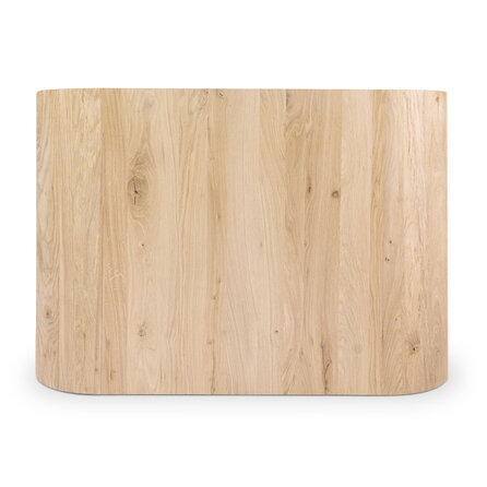 Brede koker tafelonderstel - eiken - afmeting:105x45 cm - hoogte: 71 cm - brede kokerpoot onderstel - gelijmd rustiek eikenhout - KD 8-12%