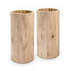 Koker tafelpoten - eiken - diameter: 30 cm - hoogte: 71 cm - kokerpoot set - gelijmd rustiek eikenhout - KD 8-12%