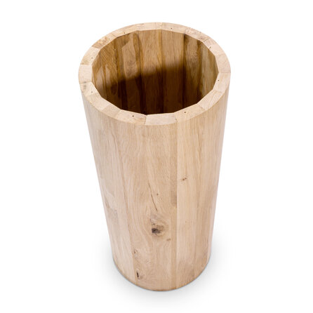 Koker tafelpoten - eiken - diameter: 30 cm - hoogte: 71 cm - kokerpoot set - gelijmd rustiek eikenhout - KD 8-12%