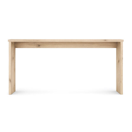 Eiken side table voor achter de bank - op maat - 2,7 cm dik - rustiek eikenhout (B/C) - smalle eiken wand/muur tafel