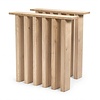 Eiken lamellenpoot - 6 lamellen - breedte: 70 cm - hoogte: 72 cm - (eetkamer)tafel "lattenpoot" - gelijmd rustiek eikenhout - KD 8-12%