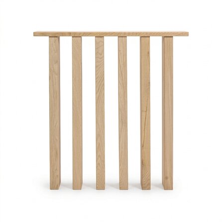 Eiken lamellenpoot - 6 lamellen - breedte: 70 cm - hoogte: 72 cm - (eetkamer)tafel "lattenpoot" - gelijmd rustiek eikenhout - KD 8-12%