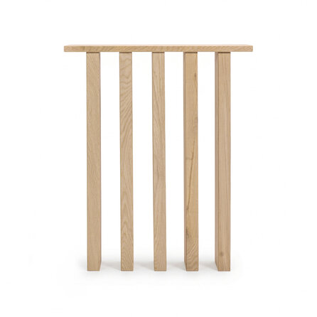 Eiken lamellenpoot - 5 lamellen - breedte: 60 cm - hoogte: 72 cm - (eetkamer)tafel "lattenpoot" - gelijmd rustiek eikenhout - KD 8-12%