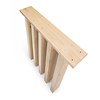 Eiken lamellenpoot - 5 lamellen - breedte: 60 cm - hoogte: 72 cm - (eetkamer)tafel "lattenpoot" - gelijmd rustiek eikenhout - KD 8-12%