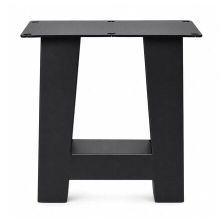A bankpoten zwart - per SET (2 stuks) - metaal - 8x8 cm - breedte: 38 cm - hoogte: 43 cm - stalen A poot bankje met zwarte coating - RAL 9005