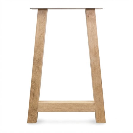 A tafelpoten eiken - per SET (2 stuks) - 8x8 cm - breedte: 69 cm - hoogte: 100 cm - statafel / bartafel A poot - gelijmd rustiek eikenhout - KD 8-12%