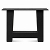 A salontafelpoten zwart - per SET (2 stuks) - metaal - 8x8 cm - breedte: 55 cm - hoogte: 40 cm - stalen A salontafel poot met zwarte coating - RAL 9005