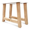 A tafelpoten schuin eiken - per SET (2 stuks) - 10x10 cm - breedte: 90 cm - hoogte: 73 cm - A poot - gelijmd rustiek eikenhout - KD 8-12%