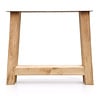 A tafelpoten schuin eiken - per SET (2 stuks) - 10x10 cm - breedte: 90 cm - hoogte: 73 cm - A poot - gelijmd rustiek eikenhout - KD 8-12%