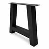 A tafelpoten zwart - per SET (2 stuks) - metaal - 10x10 cm - breedte: 76 cm - hoogte: 72 cm - stalen A poot met zwarte coating - RAL 9005