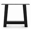 A tafelpoten zwart - per SET (2 stuks) - metaal - 8x8 cm - breedte: 78 cm - hoogte: 72 cm - stalen A poot met zwarte coating - RAL 9005