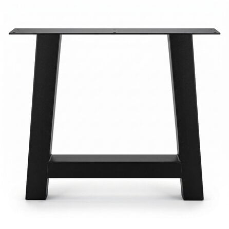 A tafelpoten zwart - per SET (2 stuks) - metaal - 8x8 cm - breedte: 78 cm - hoogte: 72 cm - stalen A poot met zwarte coating - RAL 9005