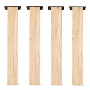 Blok tafelpoten eiken (los) - SET (4 stuks) - 10x10 cm - rustiek Blok tafelpoten eiken (los) - SET (4 stuks) - 10x10 cm - rustiek