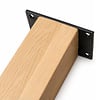 Blok tafelpoten eiken - 10x10 cm - per SET (4 stuks) - hoogte: 72 cm - eiken blokpoot - rustiek eikenhout (B/C) - KD 8-12%
