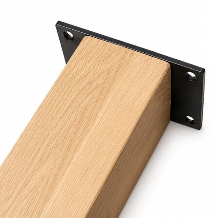 Blok tafelpoten eiken - 10x10 cm - per SET (4 stuks) - hoogte: 72 cm - eiken blokpoot - rustiek eikenhout (B/C) - KD 8-12%