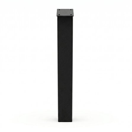 Blok tafelpoten schuin zwart - per SET (4 stuks) - metaal - 10x10 cm - hoogte: 72 cm - stalen blokpoot met zwarte coating - RAL 9005