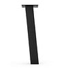 Blok tafelpoten schuin zwart - per SET (4 stuks) - metaal - 10x10 cm - hoogte: 72 cm - stalen blokpoot met zwarte coating - RAL 9005