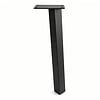 Blok tafelpoten schuin zwart - per SET (4 stuks) - metaal - 5x5 cm (twist) - hoogte: 72 cm - stalen blokpoot met zwarte coating - RAL 9005