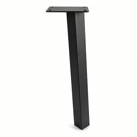Blok tafelpoten schuin zwart - per SET (4 stuks) - metaal - 5x5 cm (twist) - hoogte: 72 cm - stalen blokpoot met zwarte coating - RAL 9005