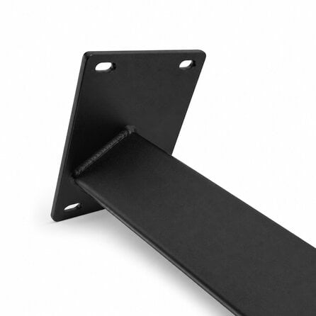 Blok tafelpoten schuin zwart - per SET (4 stuks) - metaal - 5x5 cm (twist) - hoogte: 72 cm - stalen blokpoot met zwarte coating - RAL 9005
