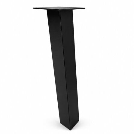 Blok tafelpoten schuin zwart - per SET (4 stuks) - metaal - 8x8 cm - hoogte: 72 cm - stalen blokpoot met zwarte coating - RAL 9005