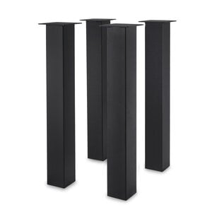 Blok tafelpoten zwart - SET (4 stuks) - metaal - 10x10 cm Blok tafelpoten zwart - SET (4 stuks) - metaal - 10x10 cm