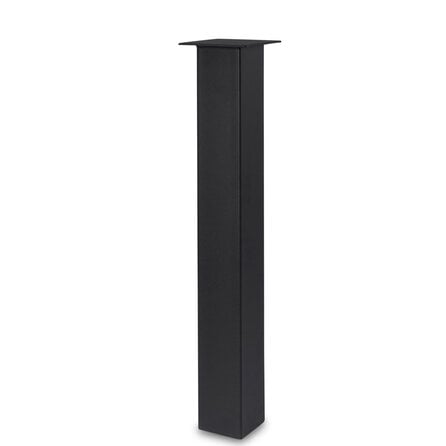 Blok tafelpoten zwart - per SET (4 stuks) - metaal - 10x10 cm - diverse hoogtes - stalen blokpoot met zwarte coating - RAL 9005