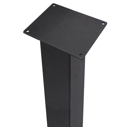 Blok tafelpoten zwart - per SET (4 stuks) - metaal - 10x10 cm - diverse hoogtes - stalen blokpoot met zwarte coating - RAL 9005