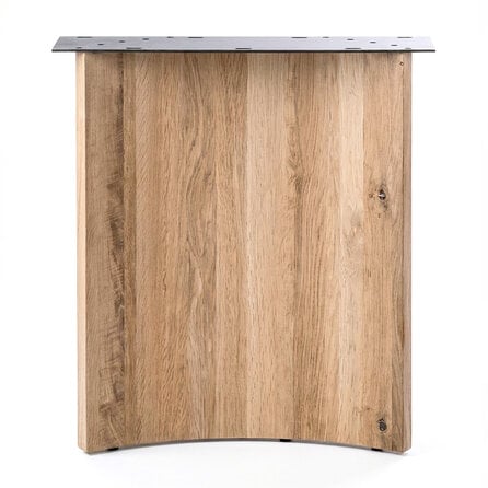 Boogpoten eiken - per SET (2 stuks) - 2,5 cm - breedte: 70 cm - hoogte: 75 cm - gebogen eiken "maanpoot" - gelijmd rustiek eikenhout - KD 8-12% Boogpoten eiken - per SET (2 stuks) - 2,5 cm - breedte: 70 cm - hoogte: 75 cm - gebogen eiken "maanpoot" - gelijmd rustiek eikenhout - KD 8-12%